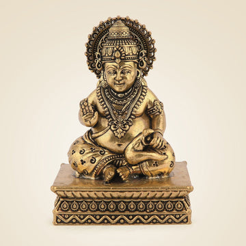 God Kuber Pure Brass Artisan - Superfine Lightweight 4"