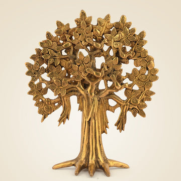 Brass Kalpavriksha Tree of Life – 10.5" Showpiece for Gifting & Decor
