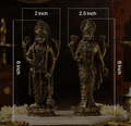 Brass Standing Vishnu Lakshmi Idol Pair (6 Inch) - Sadhnaa