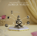 Brass Lord Kubera Statue with Mongoose (4 Inches) - Sadhnaa