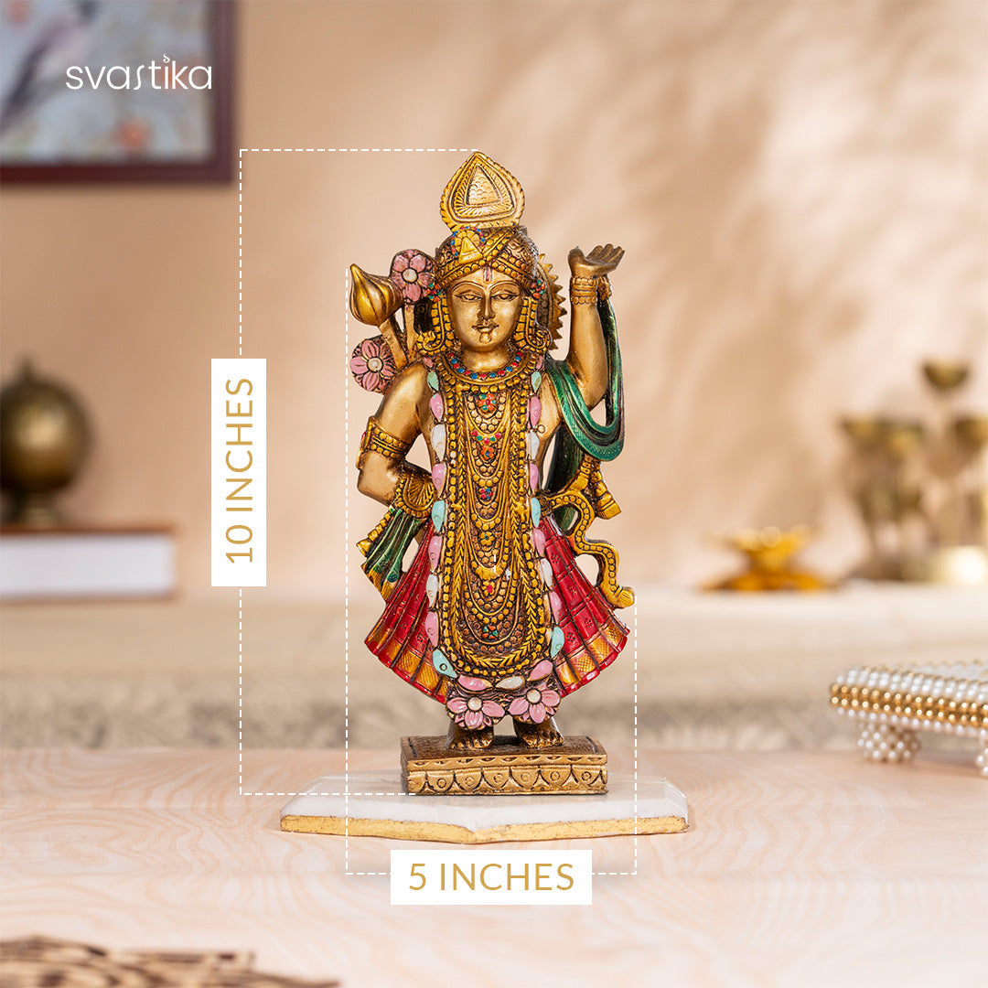 Lord Shreenath Ji Murti Antique Idol (10 Inch)