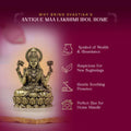 Brass Lakshmi Idol Sitting on Lotus (3 Inch) - Sadhnaa