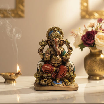 Ganesha Vighnaharta Antique Idol (7 inch)