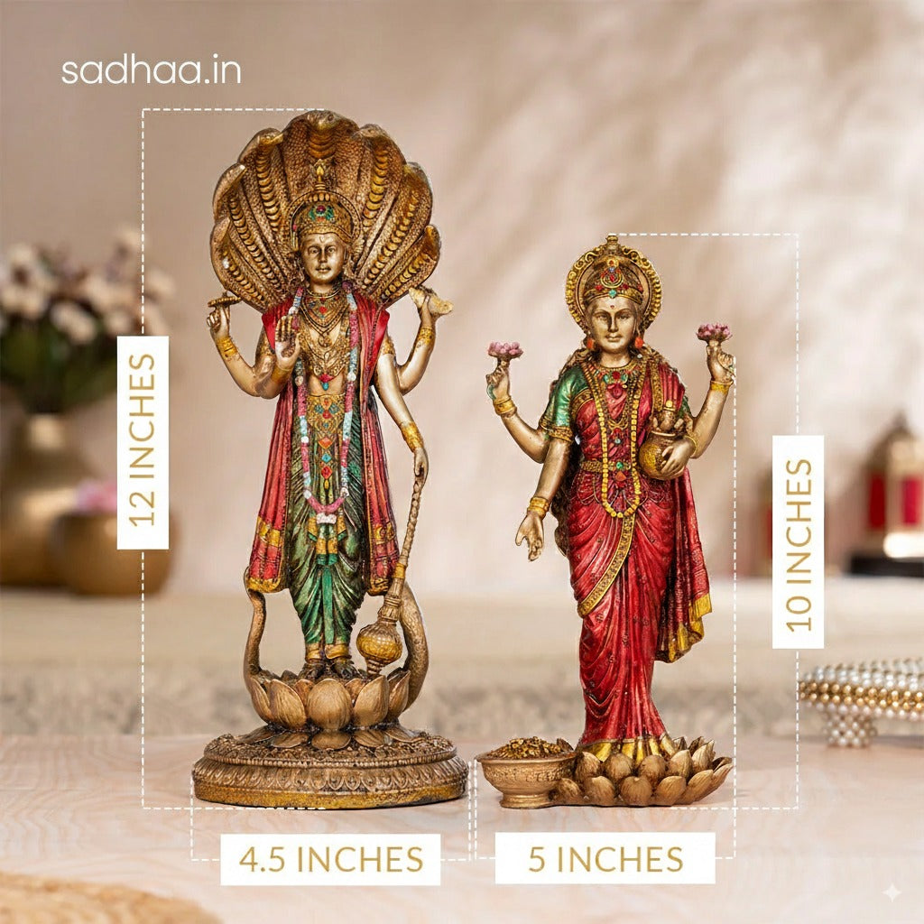 Lord Vishnu Standing Antique Idol (12 Inch)