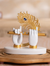 Lord Krishna's Divine Hands Idol For Car Dashboard - Gold Plated (3.5 Inch) - Sadhnaa