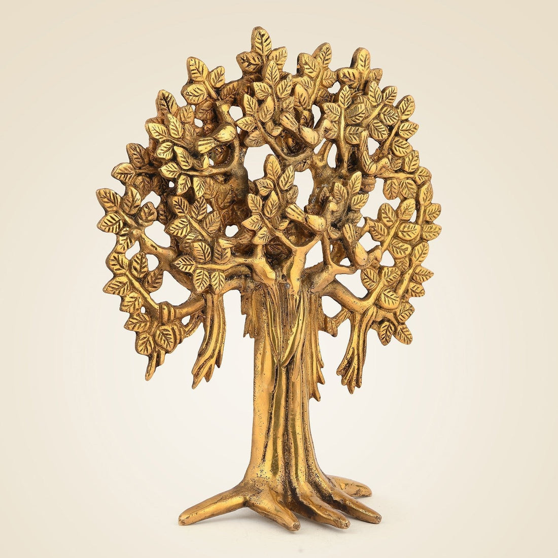 Brass Kalpavriksha Tree of Life – 10.5" Showpiece for Gifting & Decor
