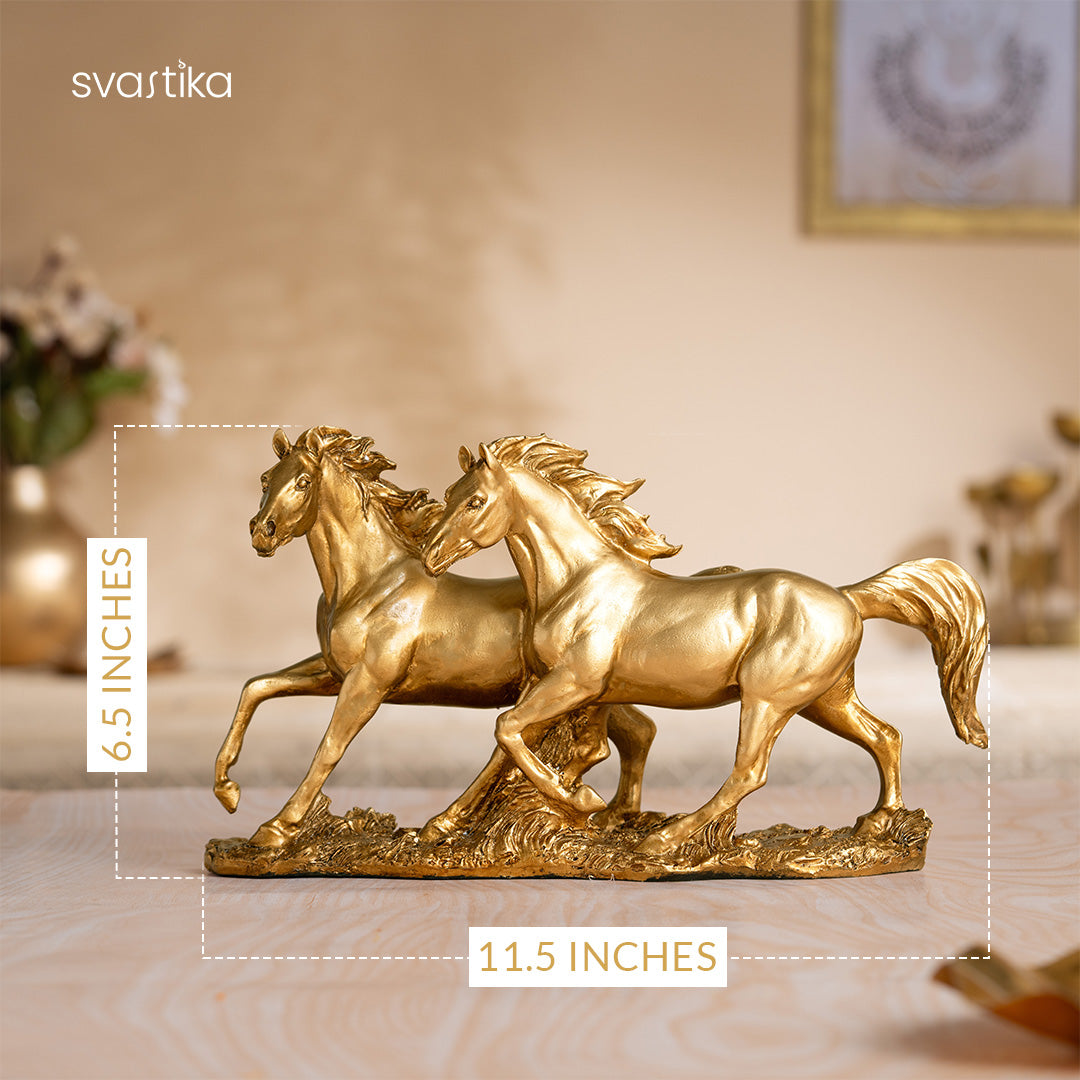 Vintage Running Horse Antique Statue (12 Inch)